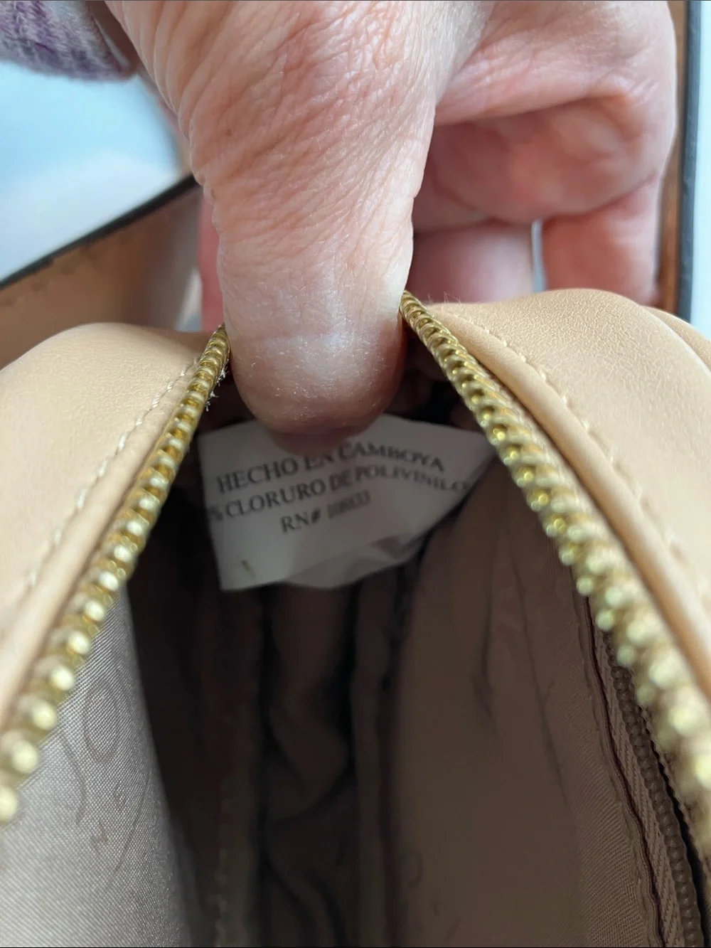 Jones New York small crossbody bag purse brown tan